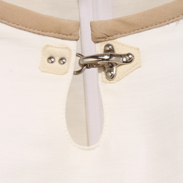 2258AA abito donna FAY vestito off white/beige linen/poliammide dress woman