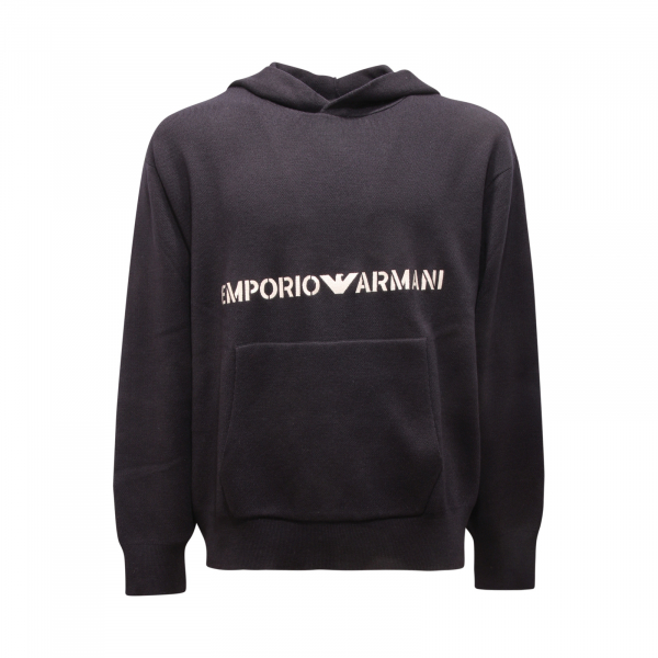 2269AZ MAGLIONE UOMO EMPORIO ARMANI MAN WOOL BLEND SWEATER BLUE