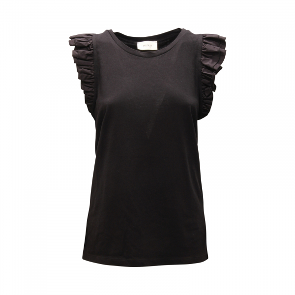 2276AQ canotta donna VICOLO woman sleeveless t-shirt black