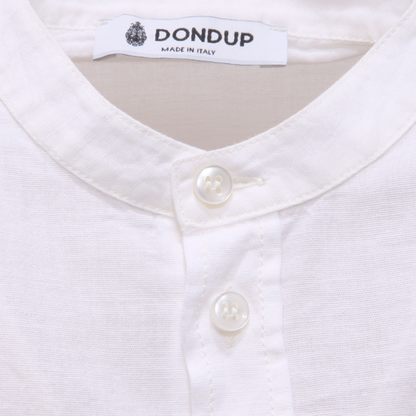 2284AF camicia bimbo boy DONDUP white cotton/linen shirt kid
