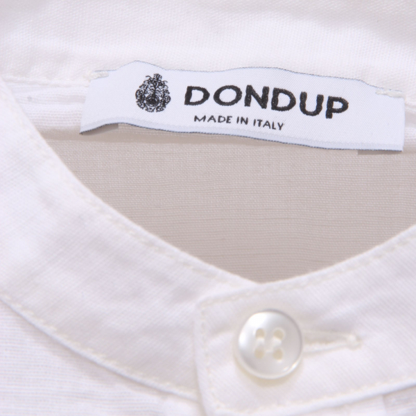 2284AF camicia bimbo boy DONDUP white cotton/linen shirt kid