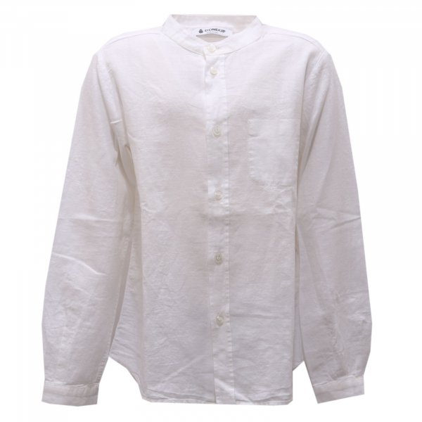2284AF camicia bimbo boy DONDUP white cotton/linen shirt kid