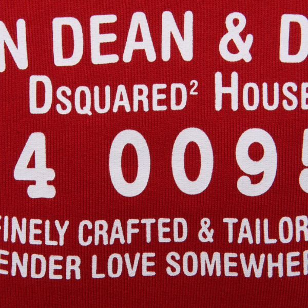2322AB felpa bimbo BOY DSQUARED2 red cotton sweatshirt