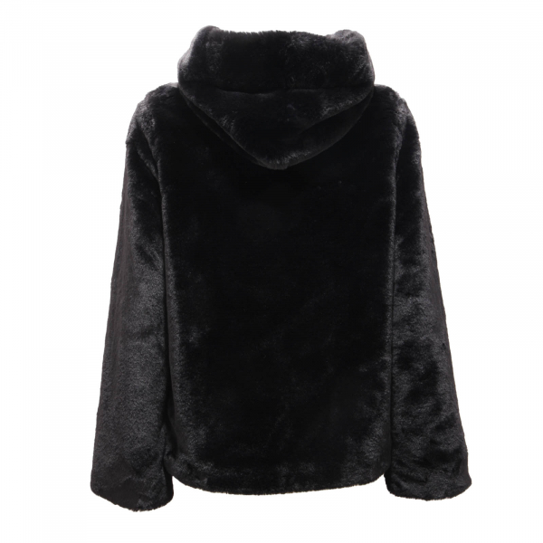 2335AM giubbotto donna PLEASE woman ecofur jacket black