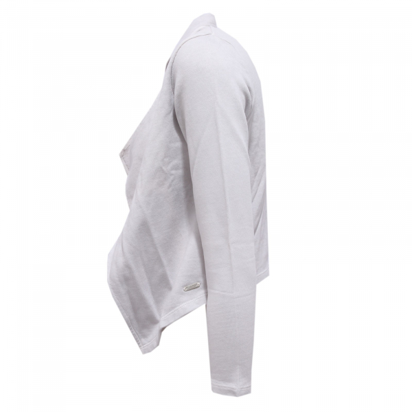 2338Y felpa cardigan bimba girl WOOLRICH grey cotton open sweatshirt