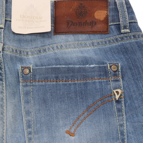 2345AD pantalone donna DONDUP blue denim washed jeans women