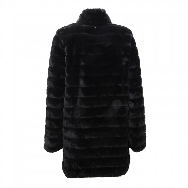 2346AM giubbotto donna PLEASE woman ecofur jacket black