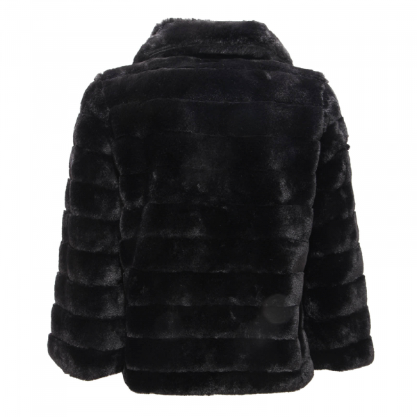 2354AM giubbotto donna PLEASE woman ecofur jacket black