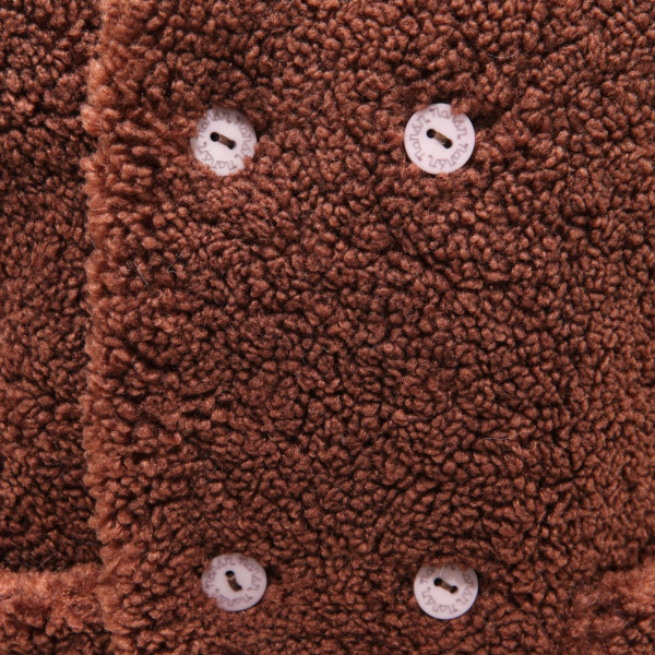 2360AL cappotto orsetto bimbo boy NANAN kids teddy coat brown