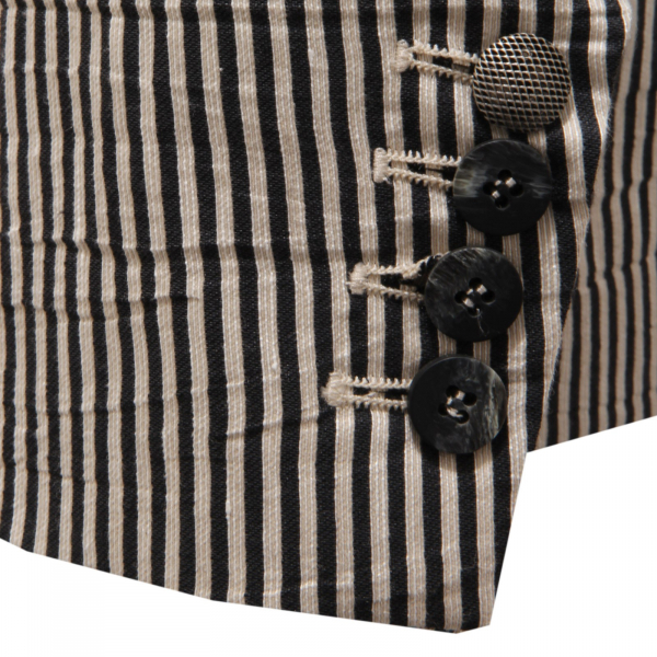 2362AG giacca uomo OFFICINA36 black/white/beige cotton/linen blend jacket man
