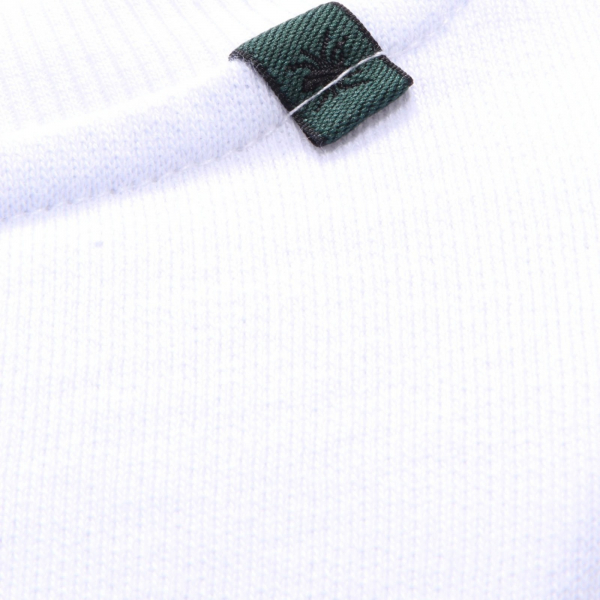 2363AH felpa uomo MESSAGERIE GREEN FLAG off white cotton sweatshirt man