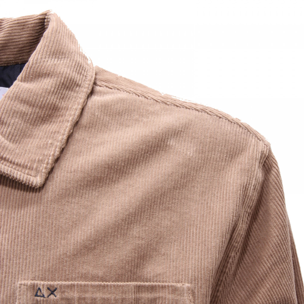 2386AP GIACCA camicia velluto jacket a coste uomo SUN 68 man over shirt corduroy