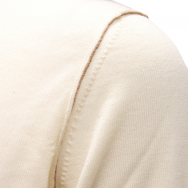 2411AF maglione uomo DONDUP off white wool around neck sweater man