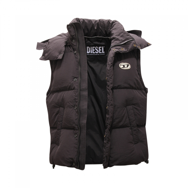 2420AQ smanicato uomo DIESEL man sleeveless padded jacket black