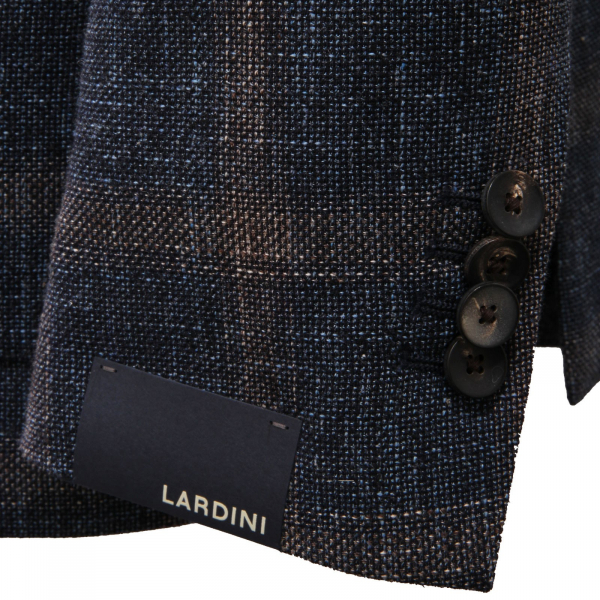 2477AD giacca uomo LARDINI wool/cotton/linen blue/brown jacket men