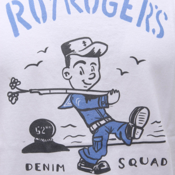 2487AH maglia uomo ROY ROGERS white cotton t-shirt man