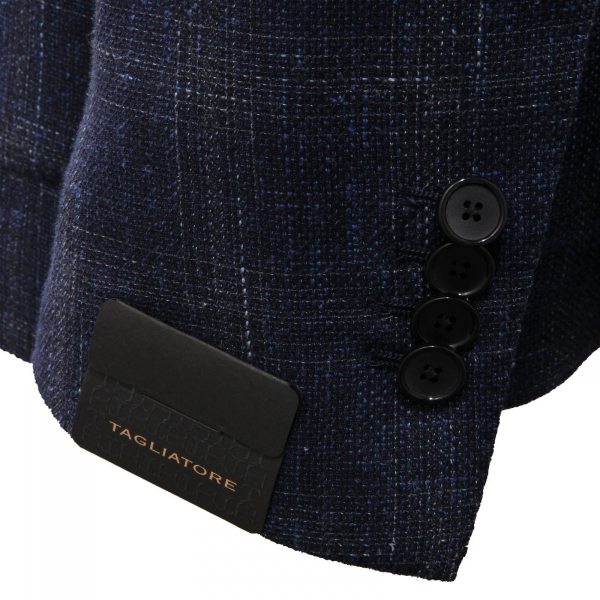 2493AD giacca uomo TAGLIATORE wool/cotton/linen blue jacket men