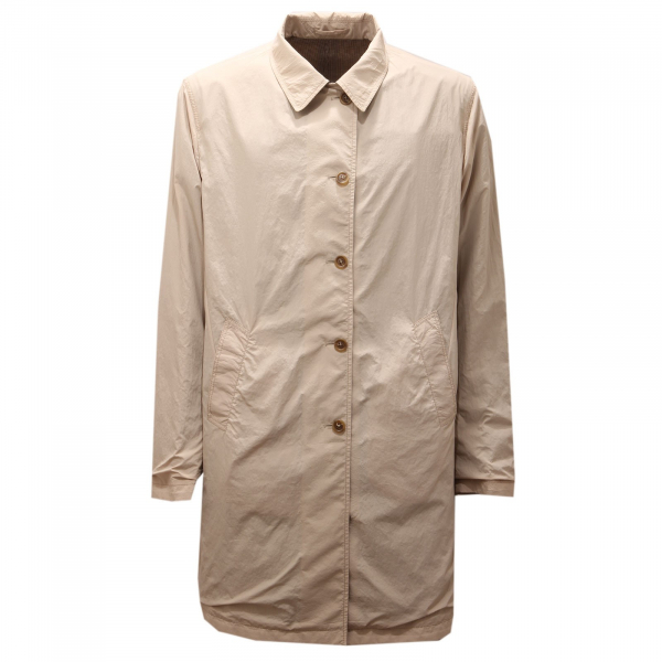 2509AD trench uomo LARDINI RVR spolverino beige/check reversible jacket men