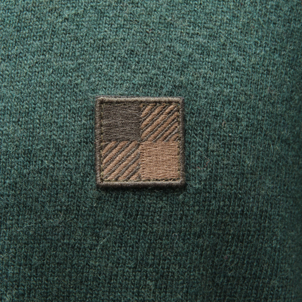 2515AF maglione uomo WOOLRICH green wool fullzip sweater man