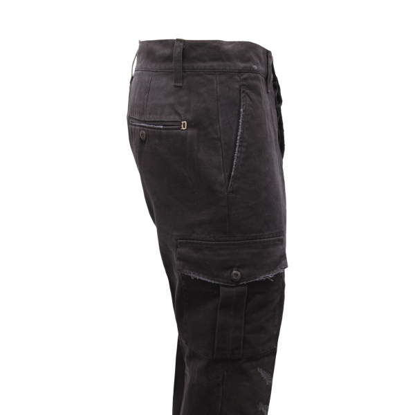 2583AR pantalone cargo uomo DONDUP ALAN man trousers black