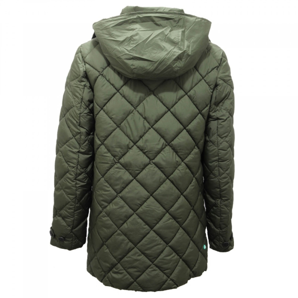 2588AI trench uomo SAVE THE DUCK man padded jacket green
