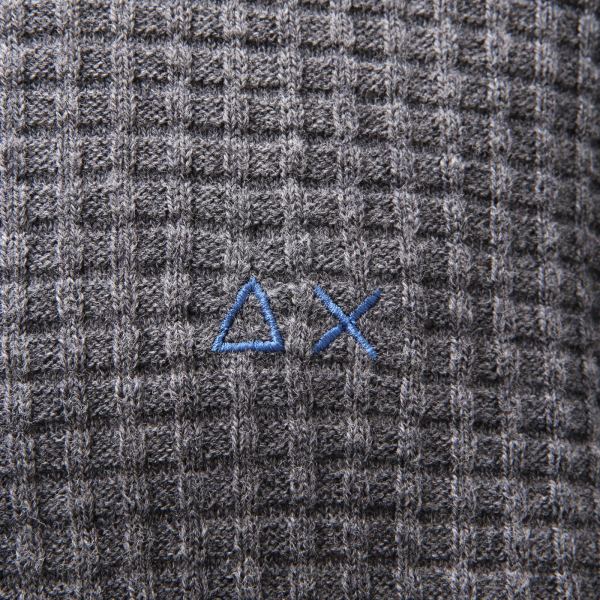 2596AF maglione uomo SUN 68 grey wool/cotton turtleneck sweater man