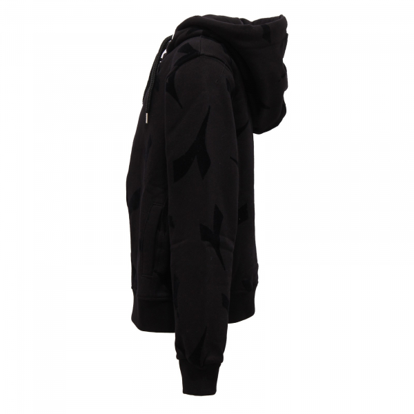 2629V felpa bimba unisex DIADORA BLACK LABEL full zip black sweatshirt boy girl
