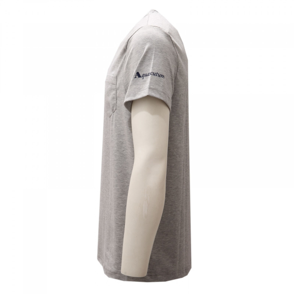 2643AE maglia uomo AQUASCUTUM cotton grey melange t-shirt man