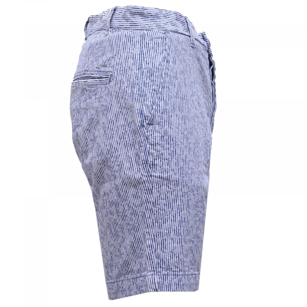 2644Y bermuda uomo MARKUP white/blue cotton short pant