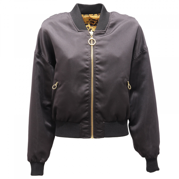 2652AG giubbotto donna VERSACE JEANS COUTURE black reversible jacket woman