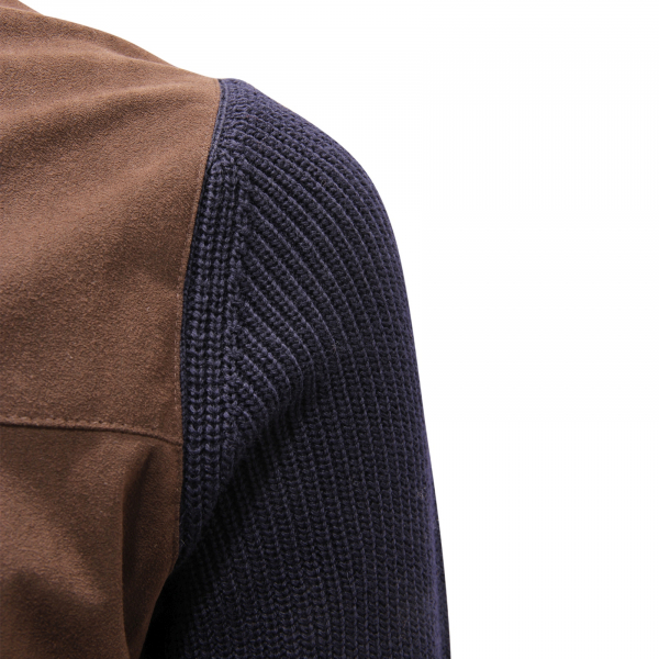 2652AQ giubbotto in maglia slim  FERRANTE man wool jacket