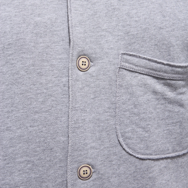 2664AB giacca in felpa uomo GAUDI' JEANS grey sweat jacket men