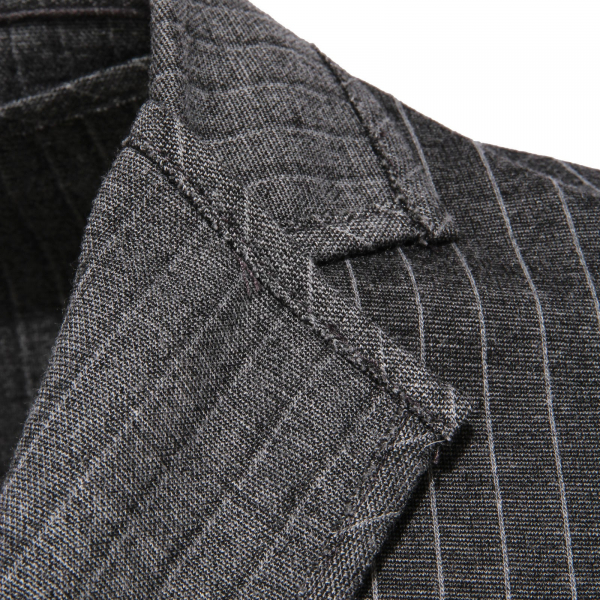 2717AB giacca uomo PAOLO PECORA dark grey/white stripes knitted jacket men