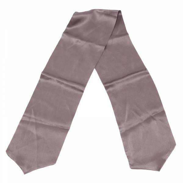 2728K cravatta sciarpa seta uomo NO BRAND grey silk tie-scarf men