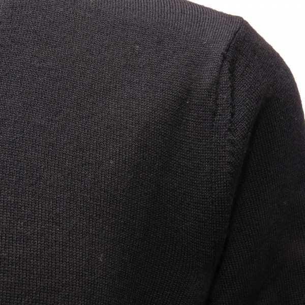2753AF maglione uomo KANGRA black wool v-neck sweater men