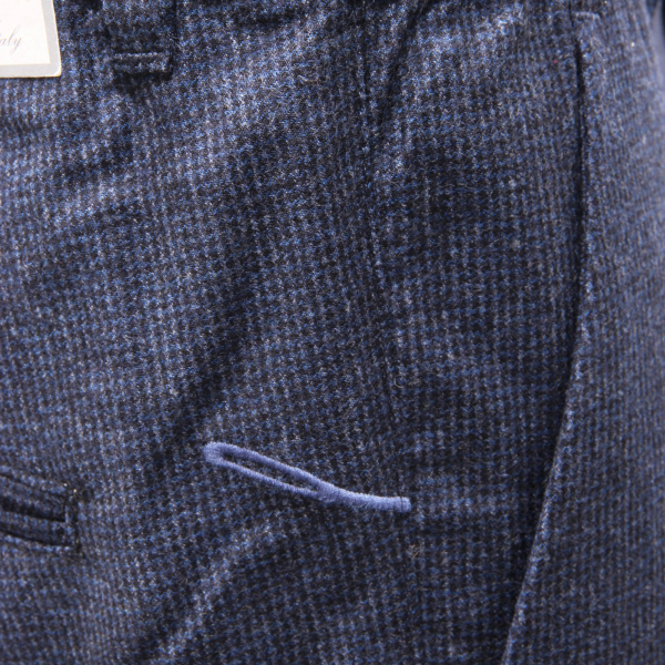 2754AM pantalone uomo CRUNA man wool trousers blue
