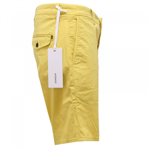2957Z bermuda uomo DONDUP slide button yellow cotton shorts man