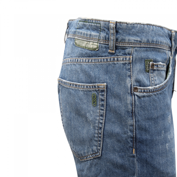 2809AQ bermuda uomo P.GRAX man distressed denim shorts