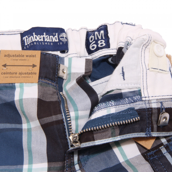 2831W bermuda bimbo TIMBERLAND checkered blue short pant boy