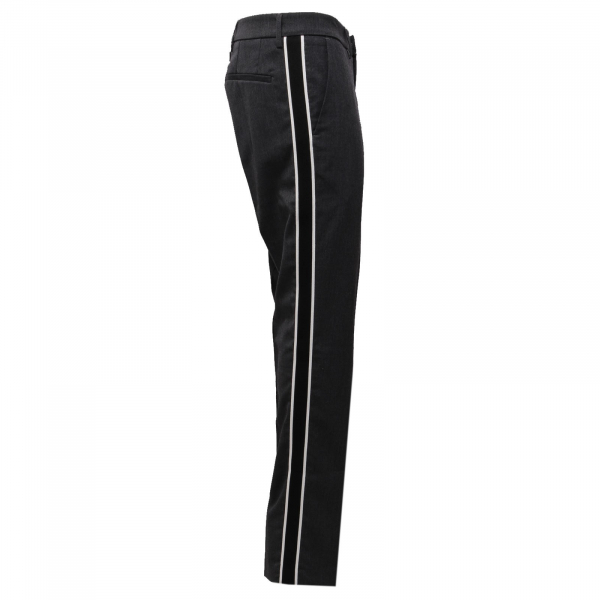 2847AB pantalone uomo PAOLO PECORA dark grey mix wool trouser men