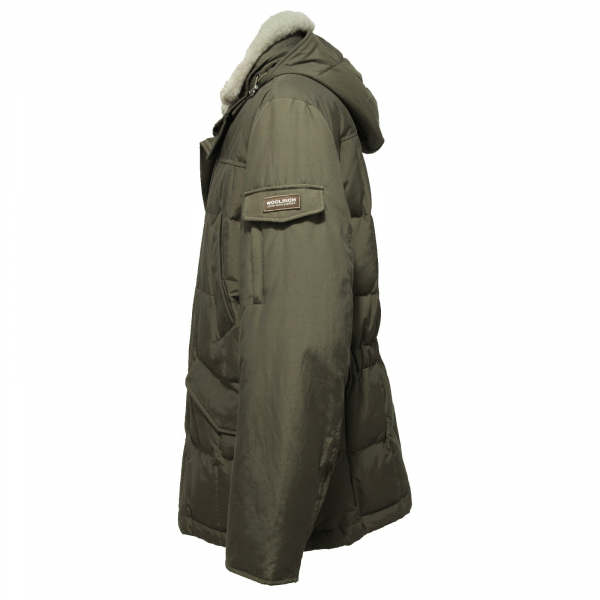 2853K giubbotto uomo GREEN WOOLRICH BLIZZARD FIELD jacket man