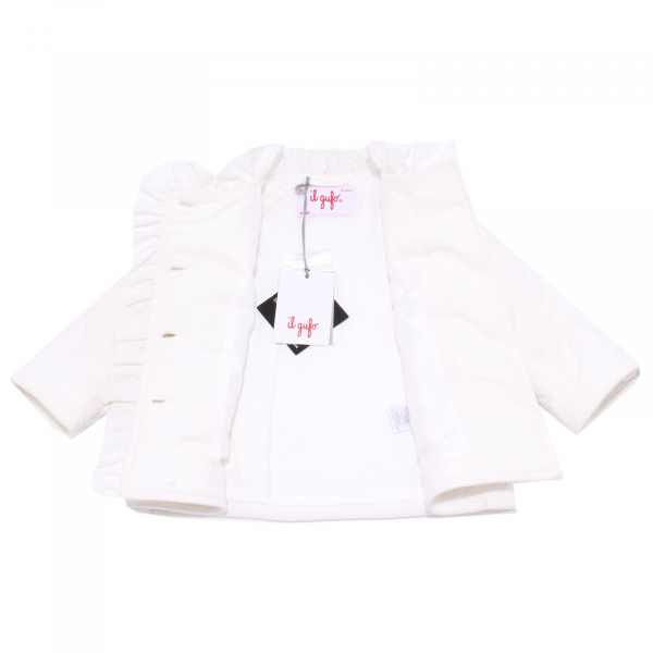 2859Y giacca bimba IL GUFO GIRL BLACK LABEL VALTHERM white jacket