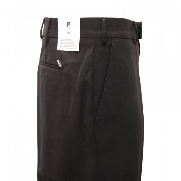 2862AR pantalone uomo PT TORINO man STRETCH wool trousers black