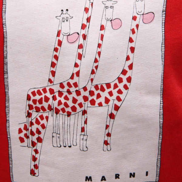 2864AL felpa bimbo boy MARNI kids sweatshirt GIRAFFE 