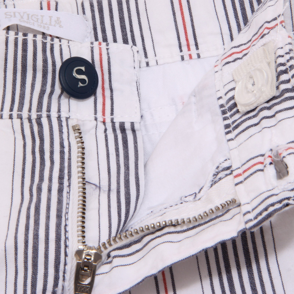 2892W bermuda bimbo SIVIGLIA stripes blue/red cotton white short pant boy