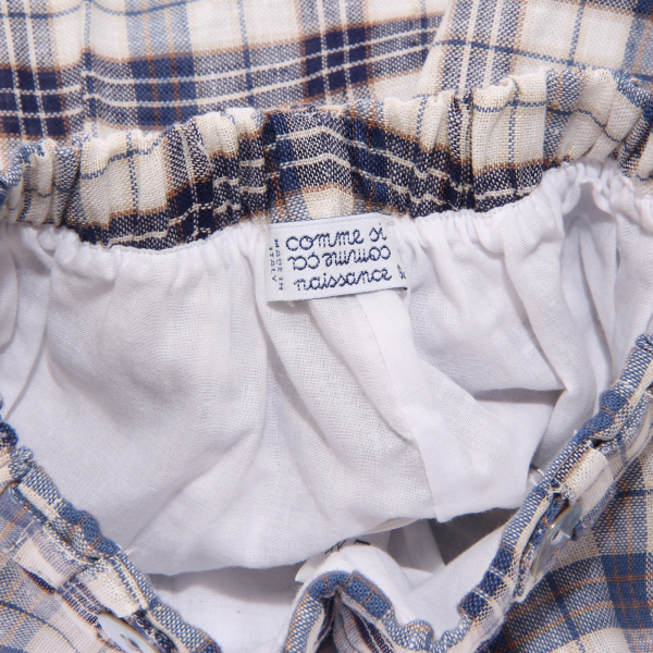 2898W bermuda bimbo COMME SI COMME CA check cotton/flax short pant boy