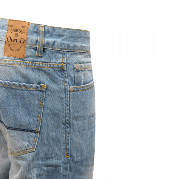 2905AQ bermuda uomo OVER-D man distressed denim shorts