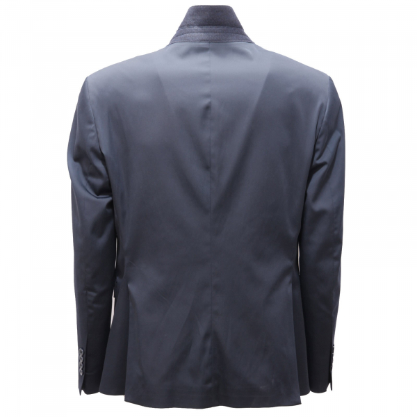2970AG giacca uomo ASFALTO blue cotton blend jacket men
