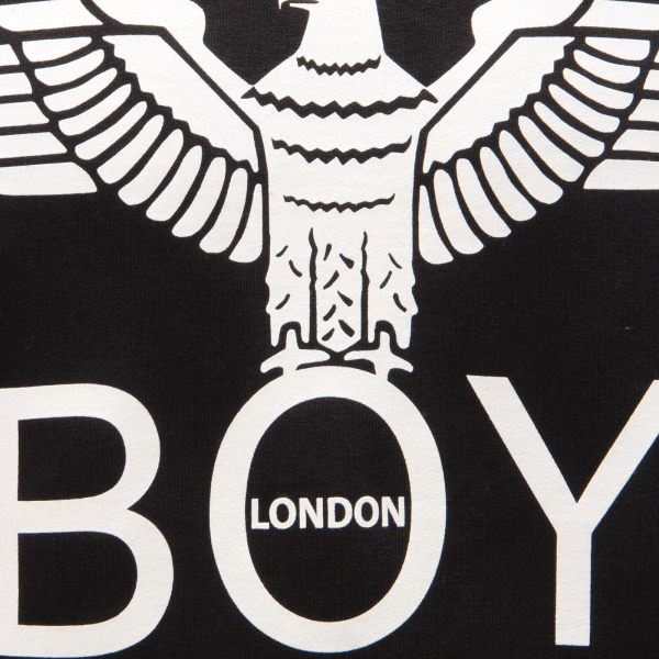felpa uomo BOY LONDON cotton black print sweatshirt man