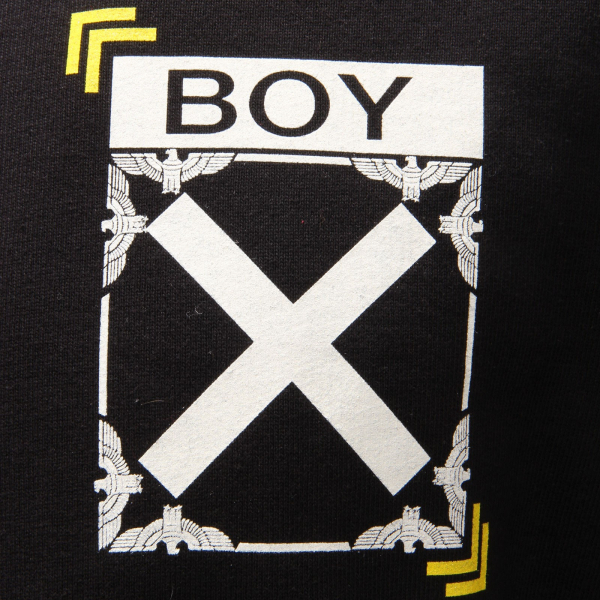 3087AE felpa uomo BOY LONDON cotton black print sweatshirt man